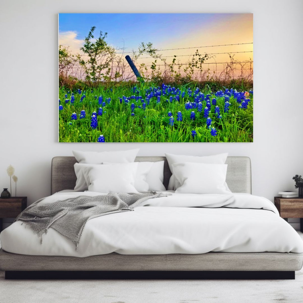 Bluebonnet Sunset — Texas Wildflower Fine Art Photography Print