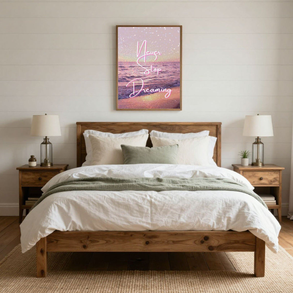 Never Stop Dreaming — Inspirational Wall Art Print