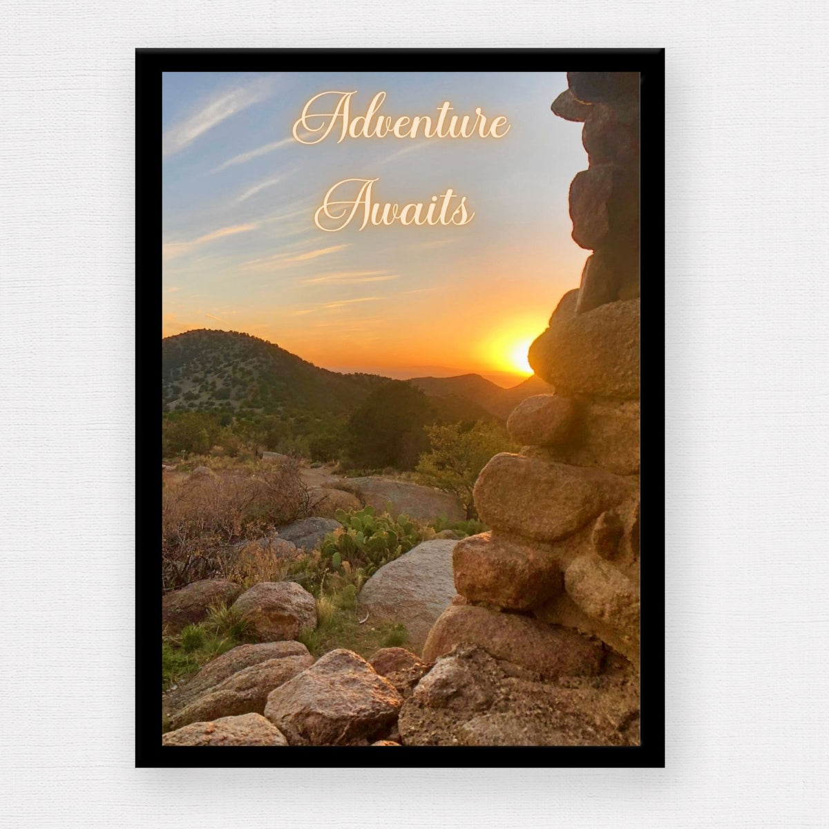 Adventure Awaits — Sunset Landscape Art Print