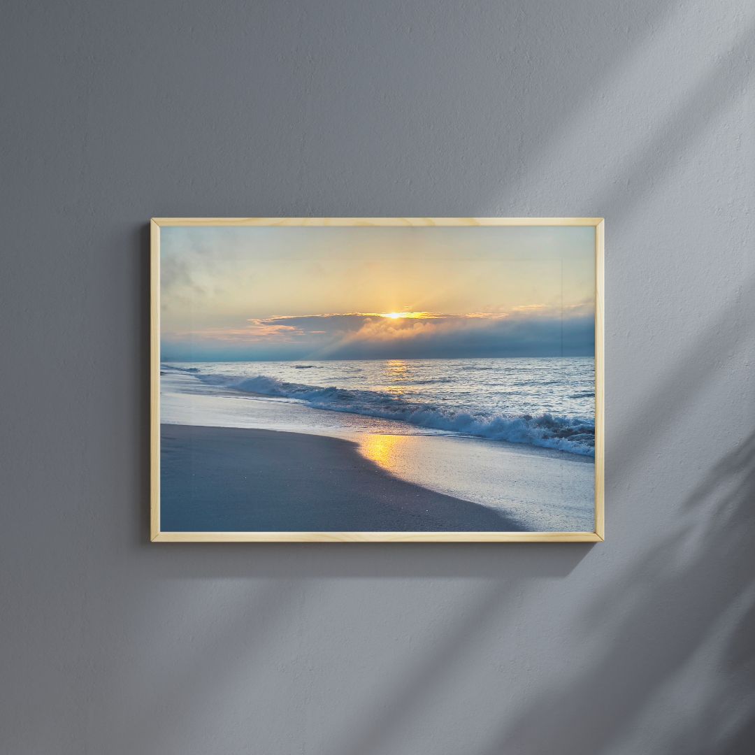 Golden Hour Shore — Coastal Fine Art Photography Print