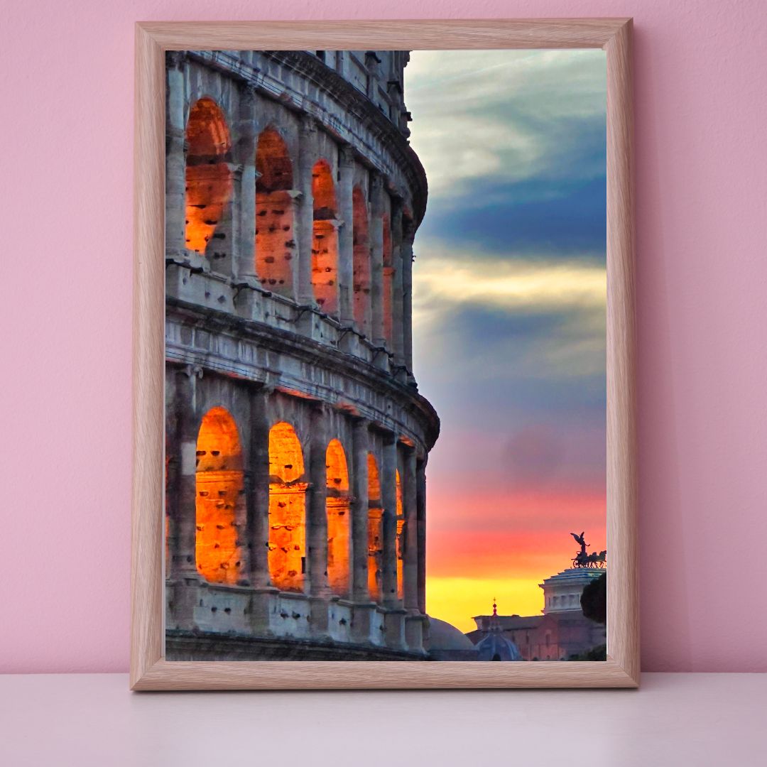 Colosseum at Sunset — Rome Italy Fine Art Photography Print Digital Download