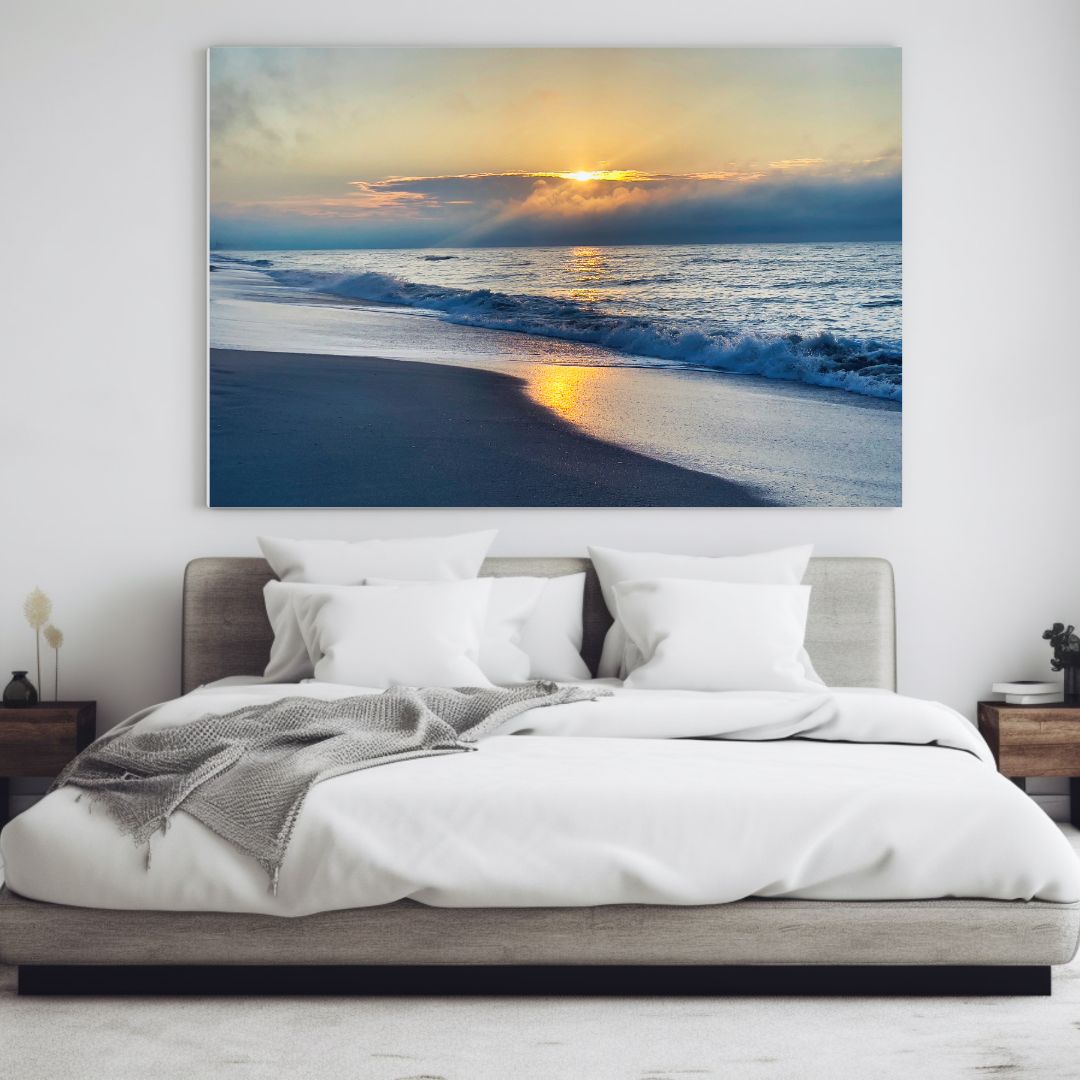 Golden Hour Shore — Coastal Fine Art Photography Print