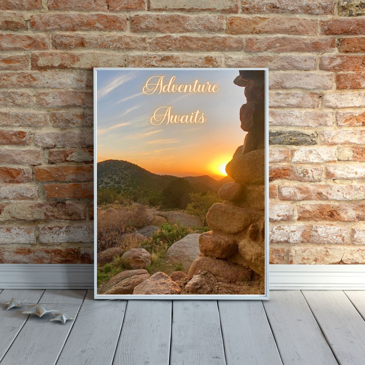 Adventure Awaits — Sunset Landscape Art Print