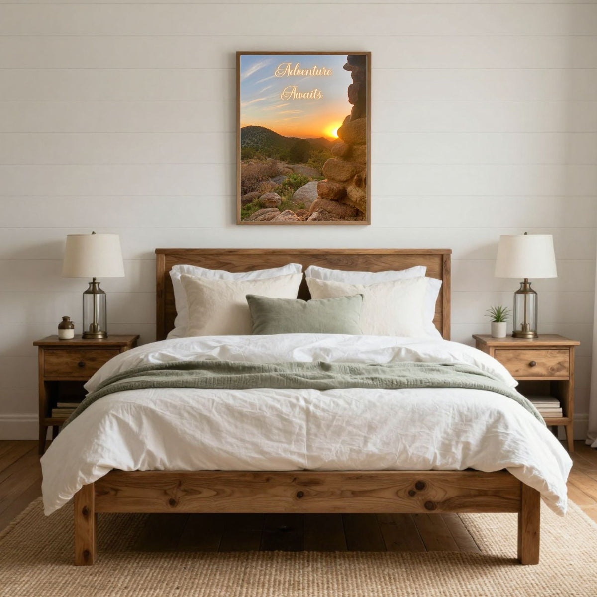 Adventure Awaits — Sunset Landscape Art Print