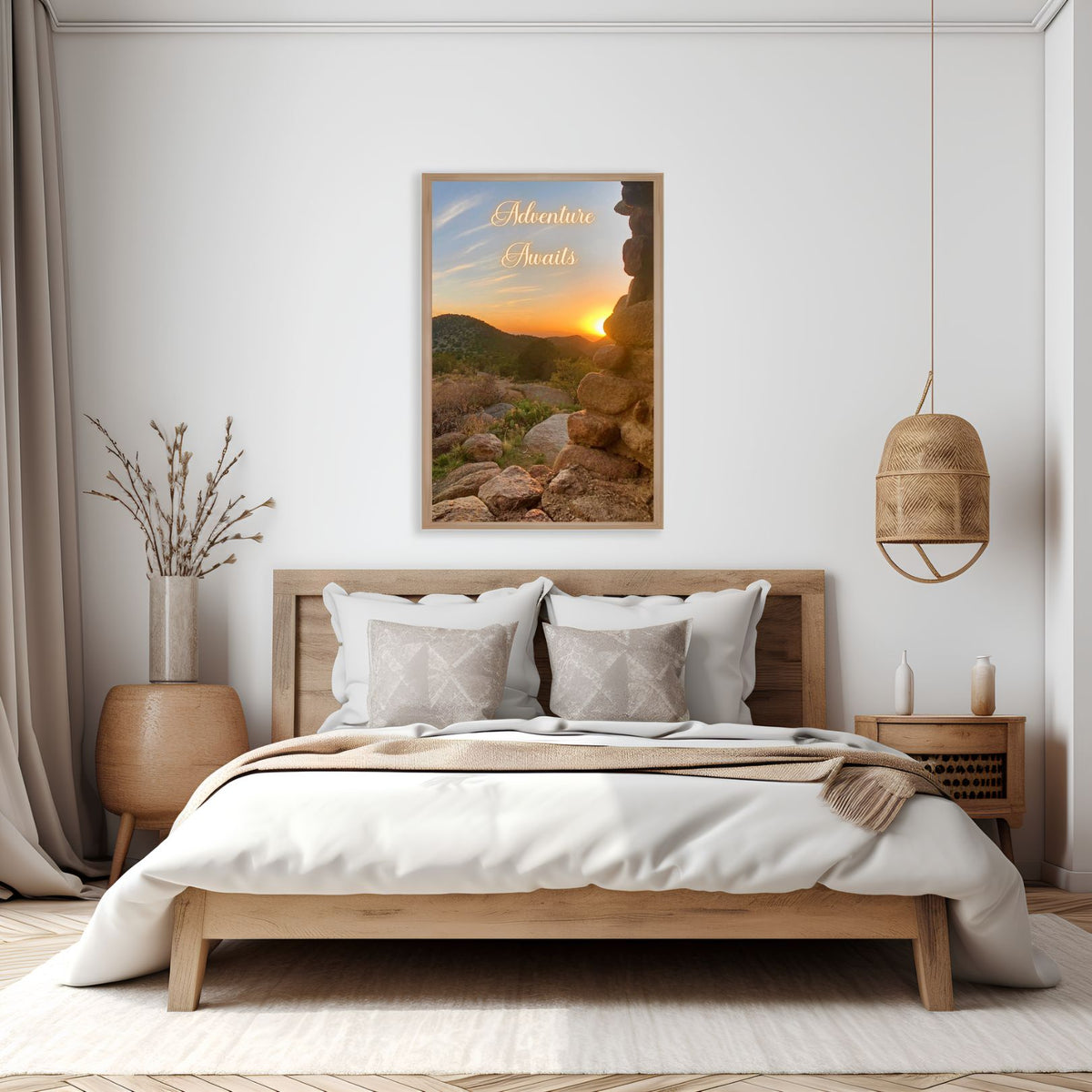 Adventure Awaits — Sunset Landscape Art Print