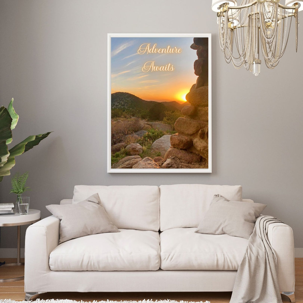 Adventure Awaits — Sunset Landscape Art Print