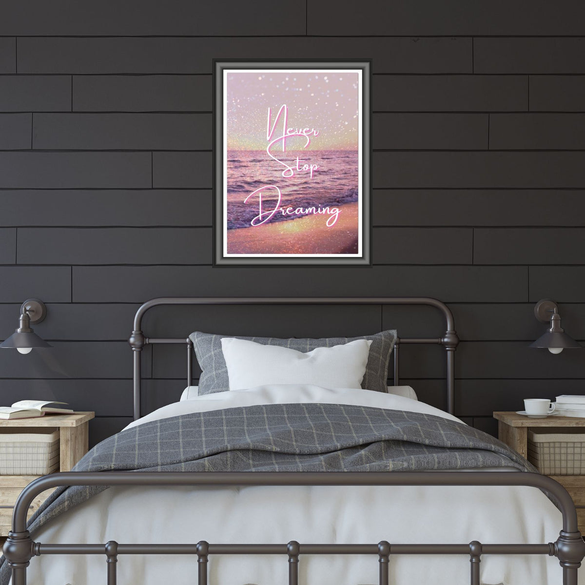 Never Stop Dreaming — Inspirational Wall Art Print