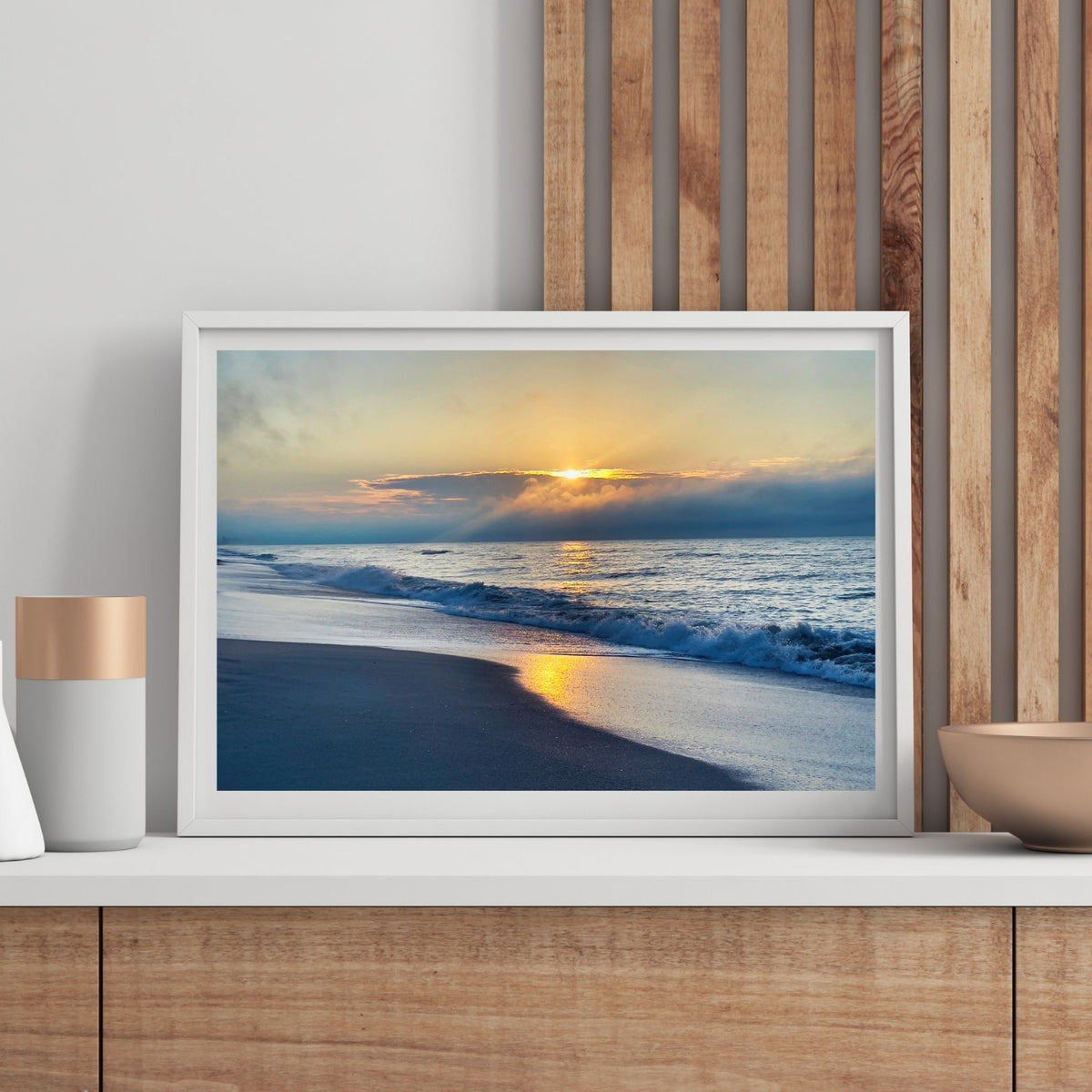 Golden Hour Shore — Coastal Fine Art Photography Print