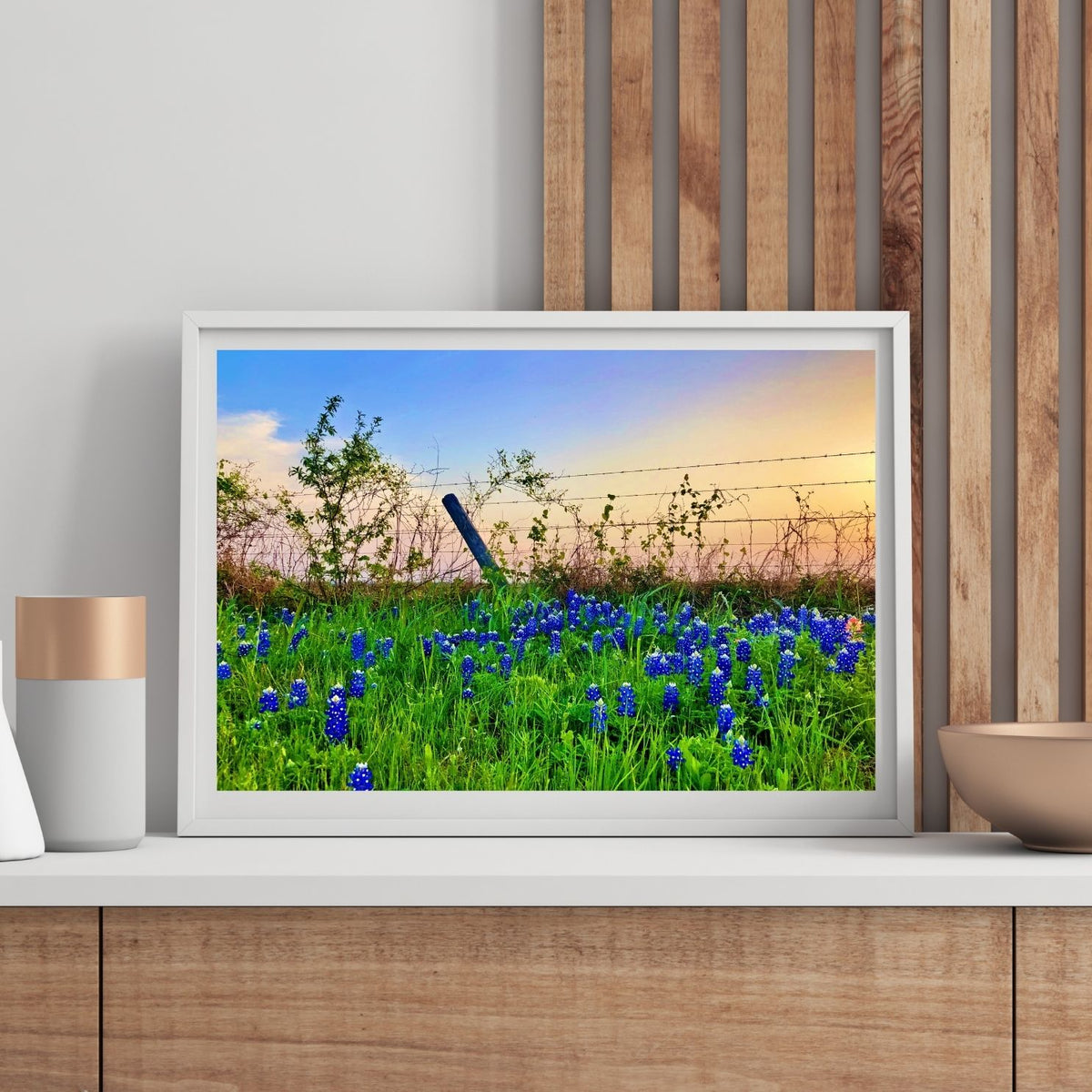 Bluebonnet Sunset — Texas Wildflower Fine Art Photography Print