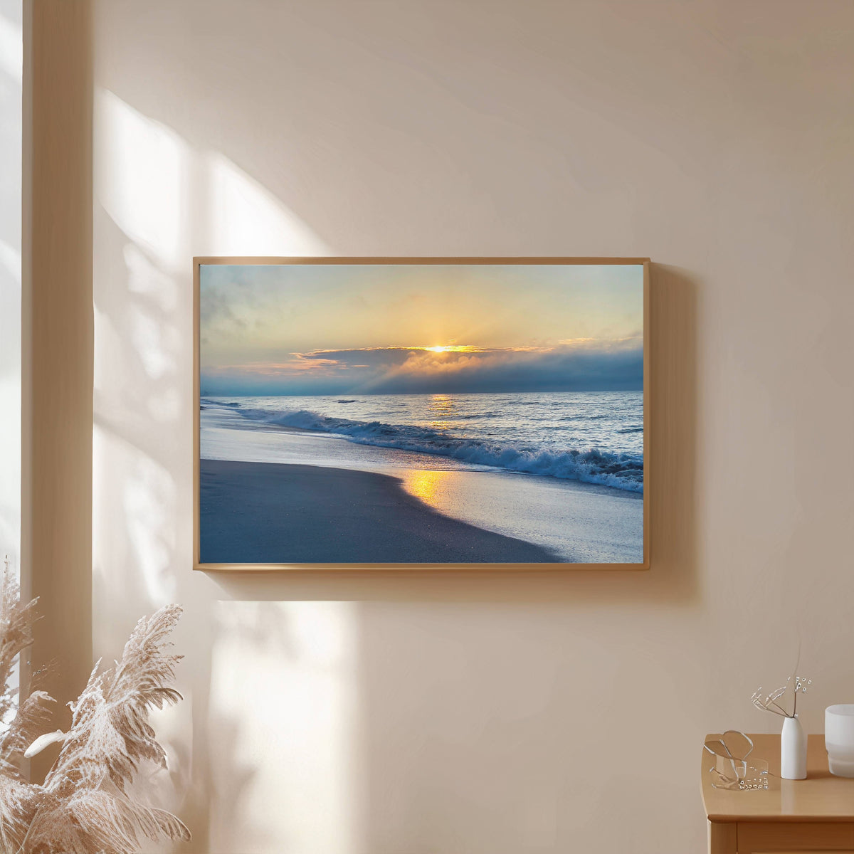 Golden Hour Shore — Coastal Fine Art Photography Print
