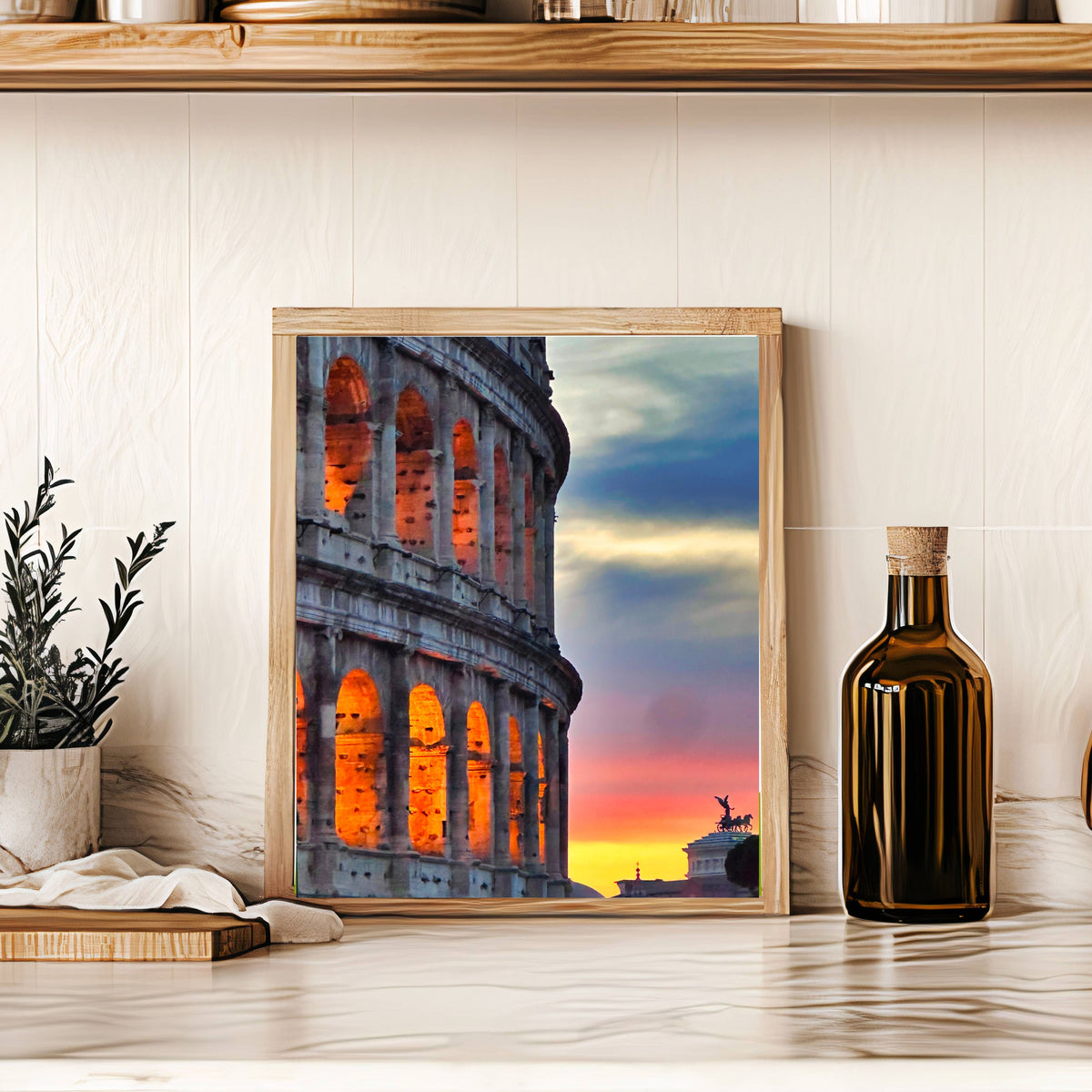 Colosseum at Sunset — Rome Italy Fine Art Photography Print Digital Download