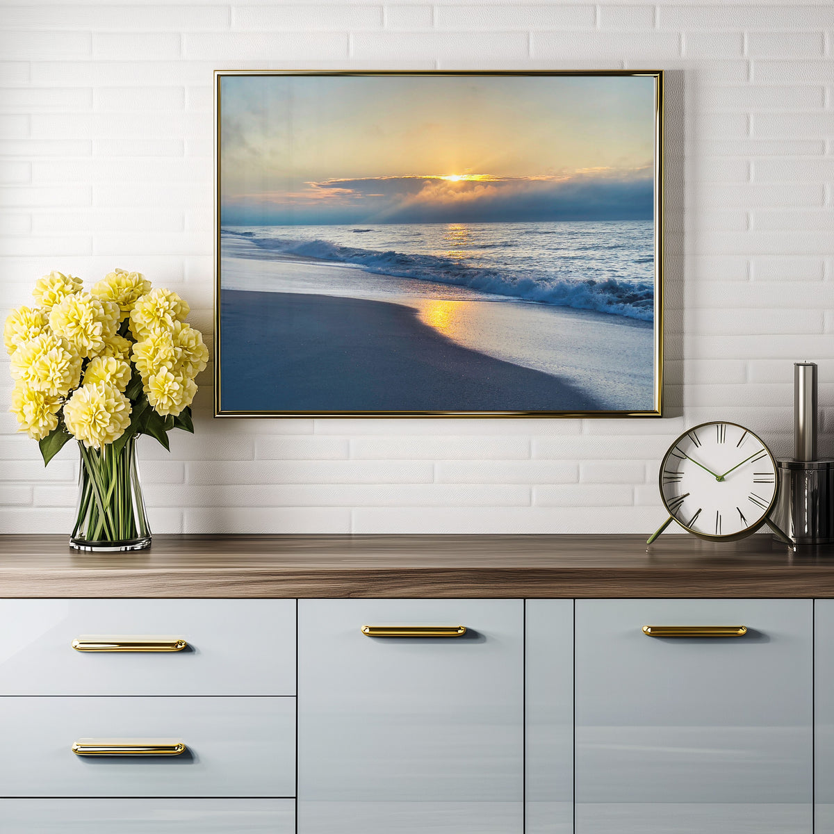 Golden Hour Shore — Coastal Fine Art Photography Print