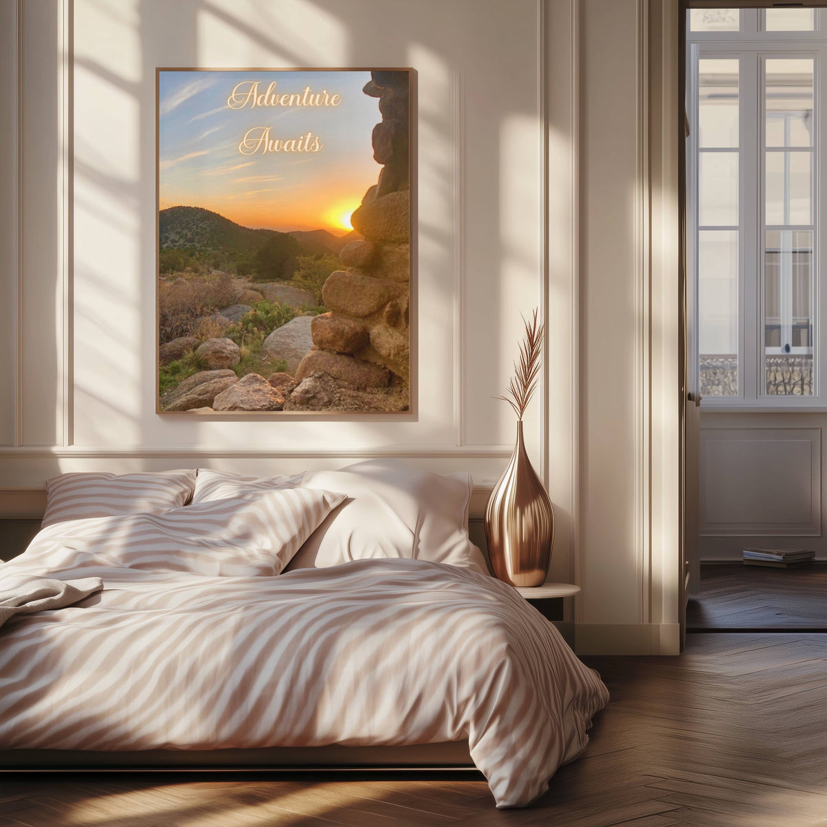 Adventure Awaits — Sunset Landscape Art Print